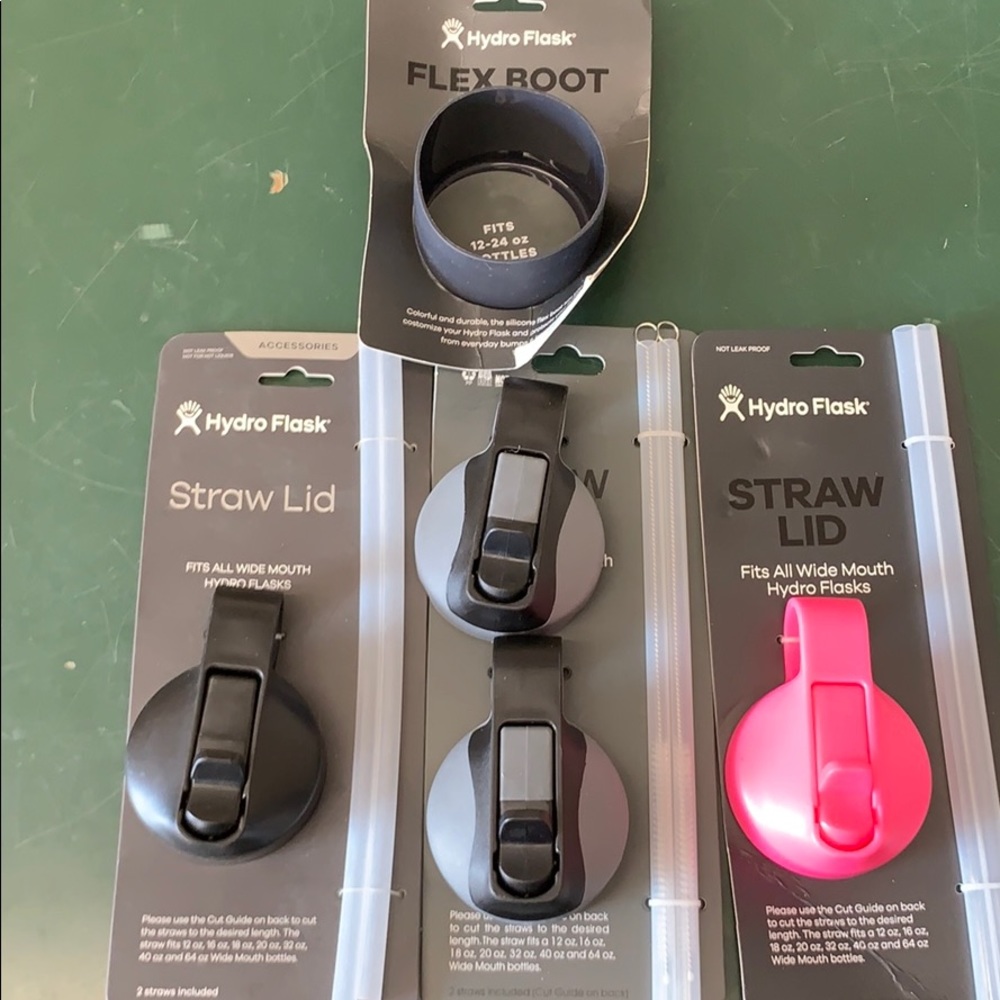 Hydroflask lid and straw lot